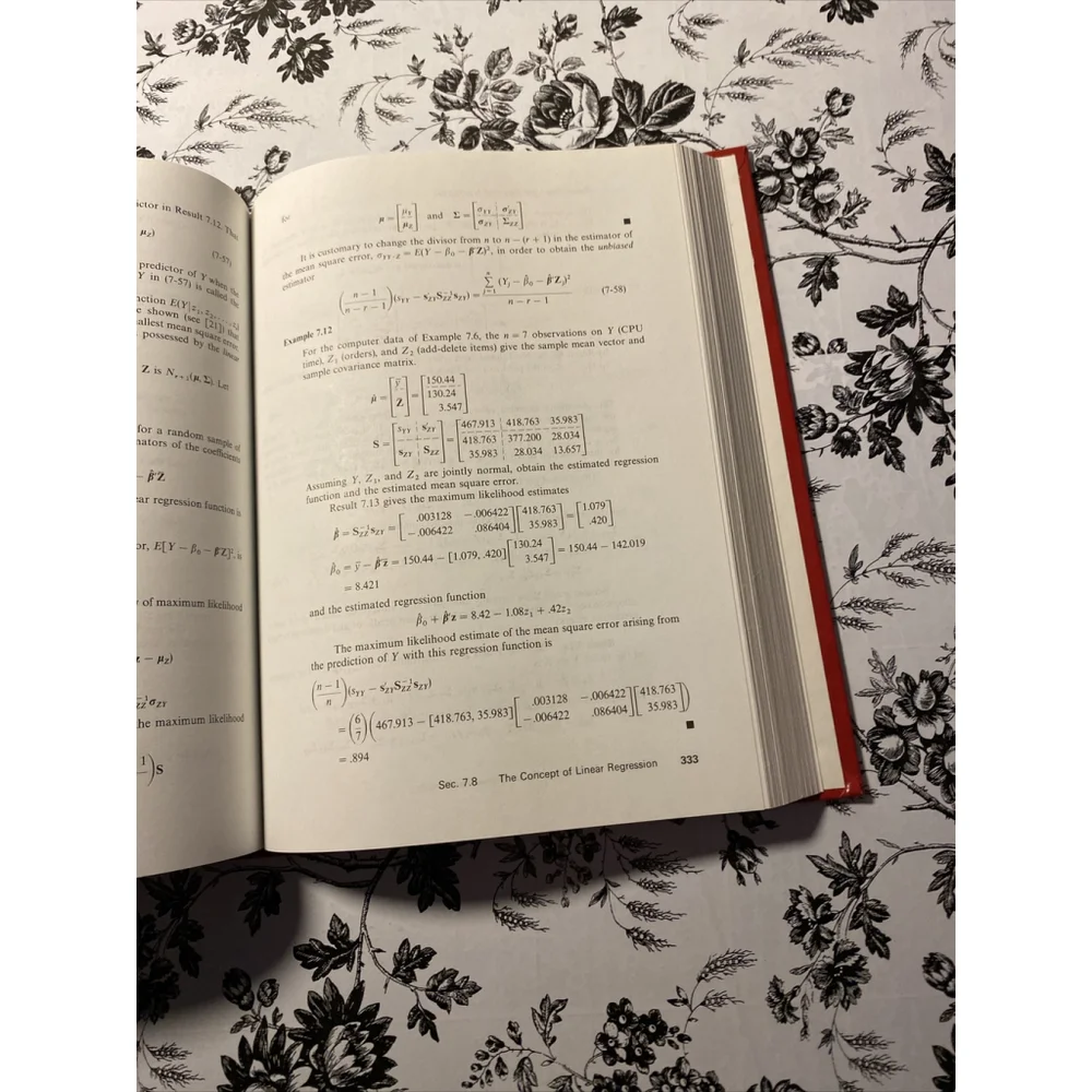Applied Multivariate Statistical Analysis 3rd Ed Hardcover Wichern Johnson 1992